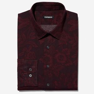 Express Extra Slim Floral Dress Shirt NWT